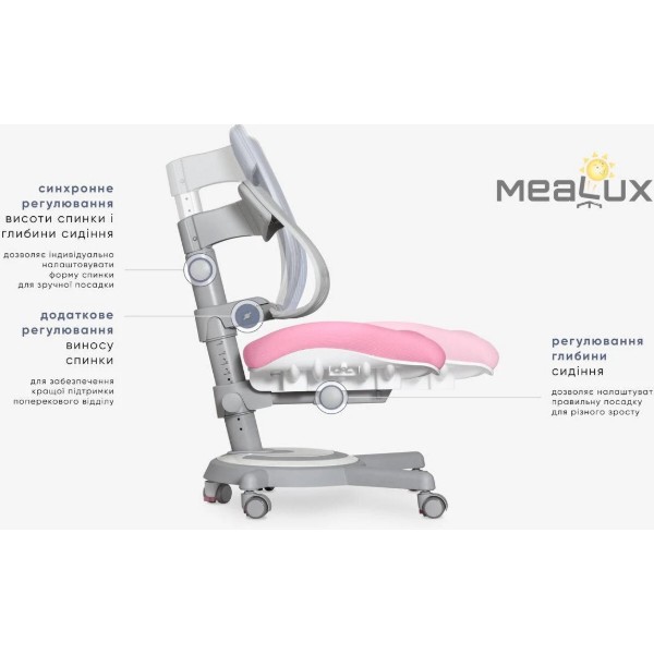 Фото - Крісло дитяче Mealux Ergoback KP (Y-1020 PN)